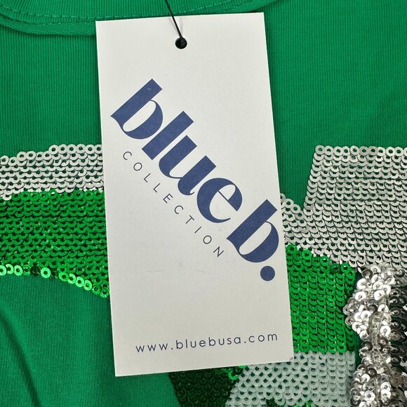 Blue B. Womens Kelly Green T-Shirt With Sequin Cowboy Boots Design SIze S - Picture 5 of 7